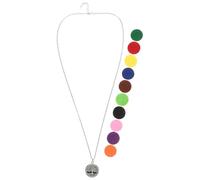 ANDRESLAD Collier Diffuseur d'Huiles Essentielles en Acier Inoxydable avec Pendentif Arbre de Vie Ajouré Set 11 Pièces Incluant 1 Collier et 10 Recharges en Feutre Multicolore