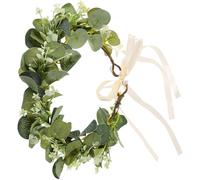 ANDRESLAD Couronne de Mariée Artificielle en Feuilles de Monnaie, Accessoire Cheveux pour Photographe, Style Nature Bohème, Légère et Élégante, pour Mariage et Vacances Plage