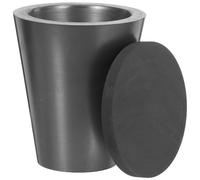 ANDRESLAD Creuset en Graphite pour Fusion de Bijoux, Diamètre 52×65 Mm avec Couvercle, Résistant Haute Température, Kit de Fusion pour Aluminium et Laiton, Outil de Laboratoire Polyvalent