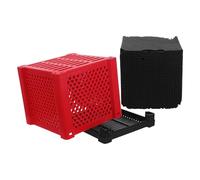 ANDRESLAD Cube Filtrant pour Aquarium Charbon Actif, Kit Média Filtrant Réutilisable, Boîte de Rangement Compacte pour Filtration Silencieuse - Accessoire Purification Eau pour Aquarium