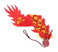 ANDRESLAD Décoration Dragon Nouvel an Chinois 3D avec Rubans Colorés Tête de Dragon Garçon et Filles Rouge Côté Accessoire de Danse Traditionnelle pour Fête Spectacle et Cérémonie