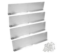 ANDRESLAD Déflecteurs D'eau de Pluie Incurvés pour Gouttières de Toiture, Lot de 4 Pièces en Aluminium Solide, Protection Anti-éclaboussures pour Angles de Toit, Protège-descente et