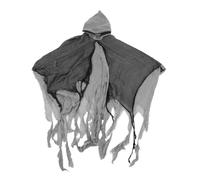 ANDRESLAD Déguisement de Faucheur pour Garçon Cape à Capuche Grise Unisexe en Tissu Respirant pour Cosplay Halloween Fête et Décoration Maison Hantée