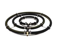 ANDRESLAD Diffuseur d'air Rond à Microbulles pour Aquarium et Bassin, Disque en Acier Inoxydable 35 Cm Ø 8 Mm Triple Anneau, Bulleur Oxygène Silencieux, Accessoire Aquarium Eau Douce