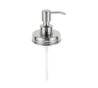 ANDRESLAD Distributeur de Acier Inoxydable pour Salle de Bain Couvercle Pompe Lotion pour Pot Mason Accessoire Pratique pour Cuisine et Buanderie Finition Mat