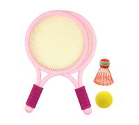 ANDRESLAD Ensemble de Raquettes de Badminton Professionnelles pour Garçon et Filles, 2 Raquettes Légères Rose 2 Volants, Jeu D'intérieur et Extérieur, Kit de Sport Couleur Aléatoire