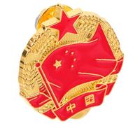 ANDRESLAD Épinglette Drapeau de Chine Métal Rouge, Broche Patriotique Vintage, Insigne à Épingle pour Vêtements et Paquet, Accessoire Fête Nationale, Lot Épingles à Revers Féminines
