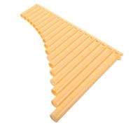 ANDRESLAD Flûte de Pan à 16 Tubes Jaune pour Débutants Instrument de Musique Traditionnelle Chinoise Flûte de Pan Scolaire et d'Entraînement Acoustique Stable pour Concerts et
