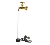 ANDRESLAD Fontaine à Eau De Jardin Robinet Flottant Invisible pour Décoration Artistique De Cour, Ensemble Complet Pompe 3w 4 LED, Alimentation Ac220-240v, Résistant Aux Intempéries Et Solide