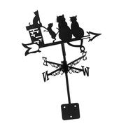 ANDRESLAD Girouette Décorative pour Toit Girouette de Jardin Forme de Chat Indicateur de Direction Vent Décoration Extérieure pour Ferme Facile à Installer