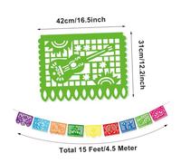 ANDRESLAD Guirlande à Suspendre pour Fête Mexicaine Bannière Décorative en Plastique Colorée Fleurs en Papier Découpé Décoration Murale et d'Intérieur pour Fiesta 1 Pièce