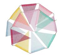 ANDRESLAD Guirlande Suspendue en Lin Imitation Chanvre Fanions Triangulaires Colorés 4 Mètres 15 Pièces Décoration de Fête pour Mariage Anniversaire Jardin et Intérieur