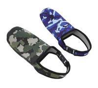 ANDRESLAD Housse Isolante pour Gobelet 300-600 ML en Tissu Néoprène Épaissi Lot de 2 Pièces Camouflage Bleu et Vert Kaki Protection Renforcée pour Bouteille Isotherme Accessoire
