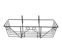 ANDRESLAD Jardinière Suspendue en Fer Noir pour Balcon - Support Carré pour Plantes Décoration D'intérieur Et D'extérieur Idéal pour Balcon Et Jardin 51X19X15 Cm