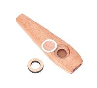 ANDRESLAD Kazoo en Bois Naturel pour Ukulélé et Guitare, Instrument de Musique Buccal Éducatif, en Bois pour Garçon et Filles, Accessoire Musical D’Accompagnement, Couleur Kaki, Compact et