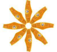 ANDRESLAD Kit de 8 Réflecteurs Arrière en Plastique pour Vélo Étanches Éléments Réfléchissants pour Sécurité Nocturne VTT et Route Accessoires Visibilité Vélo Polyvalents