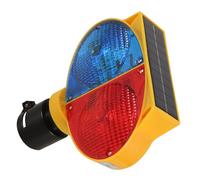 ANDRESLAD Lampe Solaire de Barricade Extérieure LED Double Face Lumière Avertissement Clignotante pour Chantier Routier Éclairage Solaire de Sécurité et Résistant Aux Intempéries Améliore
