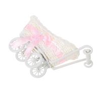 ANDRESLAD Landau En Osier 2 Pièces Paniers Tissés De Fête Panier De Service Fruits Secs Mini Panier De Fleurs Panier Rangement Panier De Rangement Jouet Panier Corbeille De Fruits Secs Pp Rose