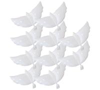 ANDRESLAD Lot de 10 Ballons Colombe Blancs en Film Aluminium, Grosse Taille, Décoration Mariage et Fête Extérieure, Accessoires Ballons Commémoratifs et Décorations Anniversaire, Fête