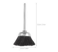 ANDRESLAD Lot de 10 Brosses Coupelle pour Polissage et Meulage 3 X 25 MM Poils Naturels en Crin de Porc Kit D’Accessoires pour Perceuse Nettoyage et Finition Multi-Surfaces