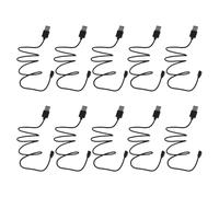 ANDRESLAD Lot de 10 Câbles de Charge USB pour Montre Connectée Cordon 60 CM Charge Rapide Compatible Montres Connectées et Trackers D’Activité Câble de Recharge Compact Noir