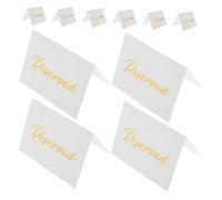 ANDRESLAD Lot de 10 Chevalets de Table «Réservé» en Papier avec Impression Recto Verso Finition Dorure à Chaud Or Format Standard pour Mariage Restaurant et Fête - Cartes Réservées