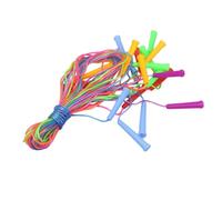 ANDRESLAD Lot de 10 Cordes à Sauter en PVC Haute Résistance Poignées en Plastique Plus de 2 Mètres Cordes de Fitness pour Garçon et Filles Éducatif pour Entraînement à Couleur Aléatoire