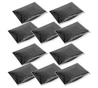 ANDRESLAD Lot de 10 Pochettes à Bulles Antichoc Noires Fermeture Coulissante Paquet D’Expédition Renforcés pour Objets Fragiles Emballages D’Expédition Pratiques et Résistants