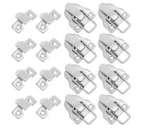 ANDRESLAD Lot De 12 Loquets Décoratifs Rétro À Boucle Fermeture À Bascule Pour Armoire Étui De Guitare Cadenas Moraillon Verrou À Tirage Loquet En Métal Argenté