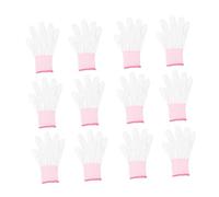 ANDRESLAD Lot De 12 Paires De Noirs Sans Doigts De Travail Hydratants Pour Les Mains Mains Sèches Anti-Perforation Nylon