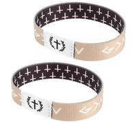 ANDRESLAD Lot de 2 Bracelets Élastiques Chrétiens Unisexes Versets Bibliques Couleur Noir et Gris Motif Arbre Taille Unique pour École Événements Religieux et Présents Spirituels