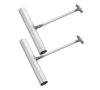 ANDRESLAD Lot de 2 Crochets de Levage en Acier 8 MM X 17 CM Forme T pour Plaques et Regards D’Égout Outil Robuste D’Extraction Polyvalent pour Portes Roulantes et Drainage Usage