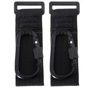 ANDRESLAD Lot de 2 Crochets pour Poussette et Moto Métal Renforcé Verrouillage Couleur Noire Antidérapante Support Jusqu'à 30 Kg Adaptés aux Poignées Universelles pour Poussettes