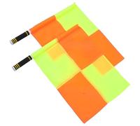 ANDRESLAD Lot de 2 Drapeaux de Signalisation pour Arbitres de Football et Volley-Ball Grands Carrés Rouges et Jaunes Poignée Mousse Antitranspiration Polyester Résistant aux Intempéries