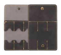 ANDRESLAD Lot de 2 Étuis Portables en Cuir PU Noir pour Médiators de Guitare Électrique Acoustique et Ukulélé Boîte de Rangement Résistante aux Chocs Accessoire Compact pour Transport