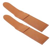 ANDRESLAD Lot de 2 Pochettes de Rangement en Cuir pour Couteaux de Chef, Doublure Feutre Anti-rayures, Étui Compact et Résistant à L'usure, Cuisine et Transport Sécurisé