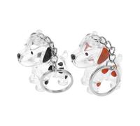 ANDRESLAD Lot de 2 Porte-Clés Souvenirs pour Poils de Chien Boîtier Transparent Léger Collectionneur Commémoratif Pendentif Décoratif Noir et Marron pour Voyages et Usage Quotidien