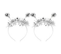 ANDRESLAD Lot de 2 Serrage-Têtes Disco Miroir Accessoires de Costume de Fête Bandeaux pour Cheveux Festifs pour Carnaval et Soirées Accessoires de Tenue de Concert pour Femmes