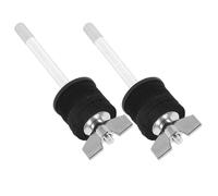 ANDRESLAD Lot de 2 Set de Supports D'empilement pour Cymbales Noirs Réglables, Bras D'extension Double Couche pour Pied de Cymbale Droit, Accessoire Multifonctionnel Compatible