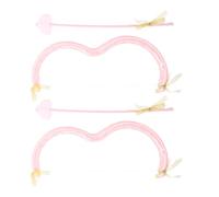 ANDRESLAD Lot de 2 Sets de Flèches Miniatures de Cœur Rose Accessoires Cosplay Cupidon pour Adultes Costume Arc et Flèches pour Saint-Valentin Fêtes et Mariages Accessoires de