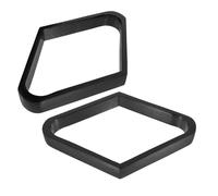 ANDRESLAD Lot de 2 Supports Triangulaires pour Boules de Billard en Bois Massif Noir Râtelier de Billard pour Table Américaine 9 Boules Accessoire Solide pour Salle de Loisirs