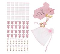 ANDRESLAD Lot De 20 Porte-Clés Ange Couronne Design Élégant Cadeau Invité Baby Shower Fille Baptême Accessoires Mini Porte-Clés Pour À Dos Et Voiture