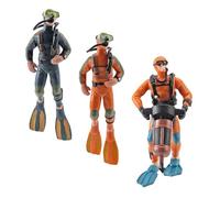 ANDRESLAD Lot de 3 Figurines Miniatures de Plongeurs en Matériau Solide, Décorations D'aquarium Réalistes pour Aménagement sous-Marin, Accessoires Décoratifs pour Paysage de Table à Sable