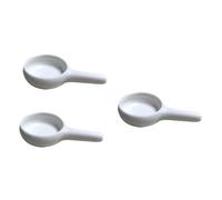 ANDRESLAD Lot de 3 Plateaux à Bougies en Céramique Blanche Cuillère Porte-Bougie Support Chauffe-Parfum Compact pour Brûleur de Parfum et Cire à Thé Surface Lisse Facile à Nettoyer pour