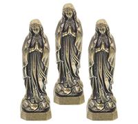 ANDRESLAD Lot De 3 Statuettes Vierge Miniatures Figurines Décoratives pour Noël Et Église Statue Décorative De Table Bibliothèque Chambre Ou Bureau Ornements Spirituels