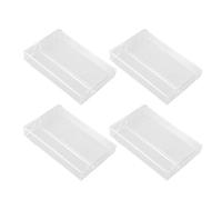 ANDRESLAD Lot de 4 Boîtes de Rangement Transparentes en Plastique pour Cassettes Audio Organisateur Petit Porte-Cassette Protection Fiable pour Collectionneurs DJ et Loisirs Créatifs