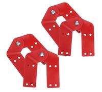 ANDRESLAD Lot de 4 Charnières d'Écartement pour Échelle Pliante en Acier Galvanisé Fixation Multifonctionnelle Rouge Vif Supports Robustes pour Escalier de Grenier Remplacement Solide et