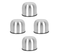ANDRESLAD Lot de 4 Couvercles de Tasse en INOX Blanc 500 ML Couvercles Ronds Étanches de Conservation Chaleur pour Bouteilles Isothermes Accessoires Universels pour Camping et Plein Air
