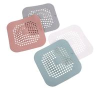 ANDRESLAD Lot de 4 Filtres de Sol en Tpr Souple Anti-Odeur Dimensions Standard 4 Couleurs Filtre D’Évier la Cuisine et Salle de Bain Protection Drainage Sol les Déchets