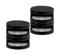 ANDRESLAD Lot de 4 Pinces pour Plaque de Verre en Laiton Noir Support de Fixation Mural Vis et Chevilles Clips Réglables pour Miroir ou Étagère de Salle de Bain Accessoire Salle de Bain